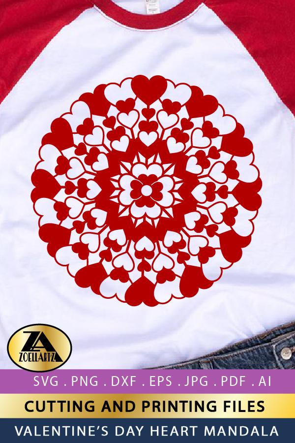 Download Valentine Mandala SVG Heart Mandala SVG Valentines SVG ...