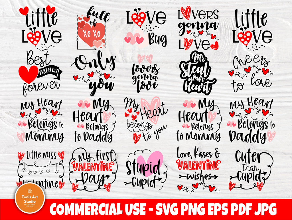 Valentine SVG Bundle | Kids Valentines Svg | Valentines Signs | Svg ...