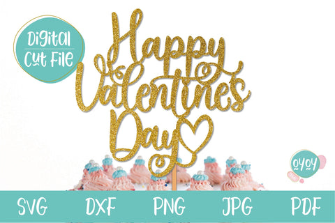 Download Valentine Svg Happy Valentine S Day Cake Topper Svg So Fontsy