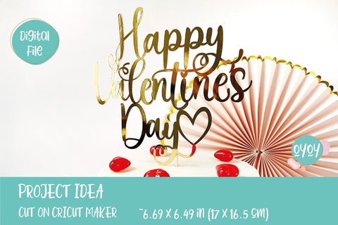 Download Valentine Svg Happy Valentine S Day Cake Topper Svg So Fontsy