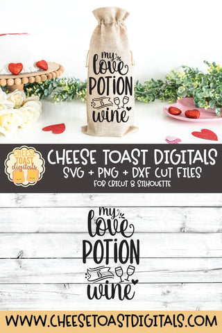 Download Valentine Wine Bag Svg My Love Potion Is Wine So Fontsy