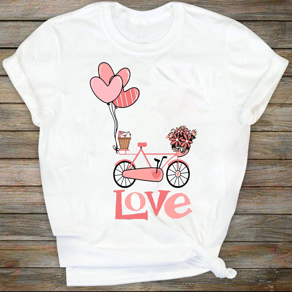 Valentines bicycle SVG file, bicycle sublimation file - So Fontsy