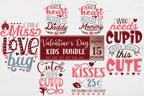 Download Valentine S Day Kids Bundle Of 15 Svg Files For Cutting Machines Cricut Silhouette Svg Png Valentine S Day Baby Svg So Fontsy