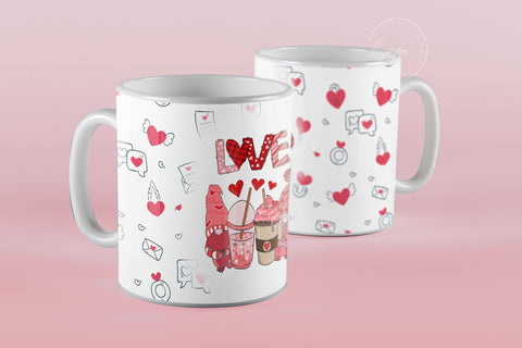 Valentine's day Mug Wrap, Gnome Mug Design, Sublimation Design PNG, Love  Quote Mug, 11 & 15 Oz Mug Cricut Press Sublimation Wrap - So Fontsy