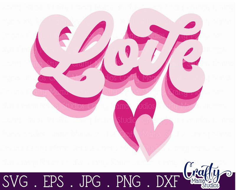 Valentine's Day SVG - Love Svg - Retro Valentine Svg - Heart - So Fontsy