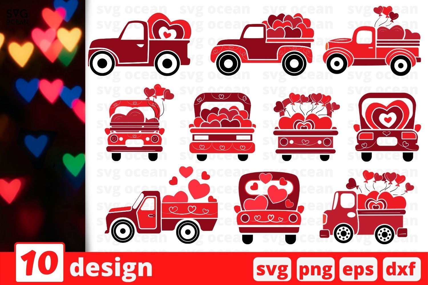 Download Valentines Day Truck Svg Bundle So Fontsy