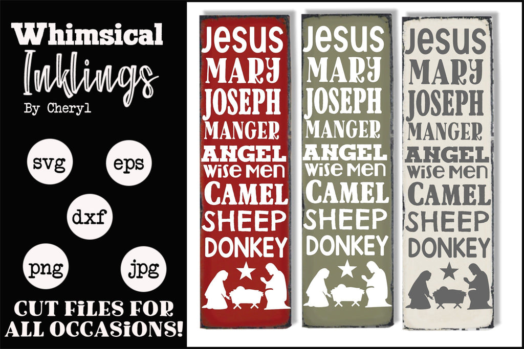 Download Vertical Nativity SVG - So Fontsy