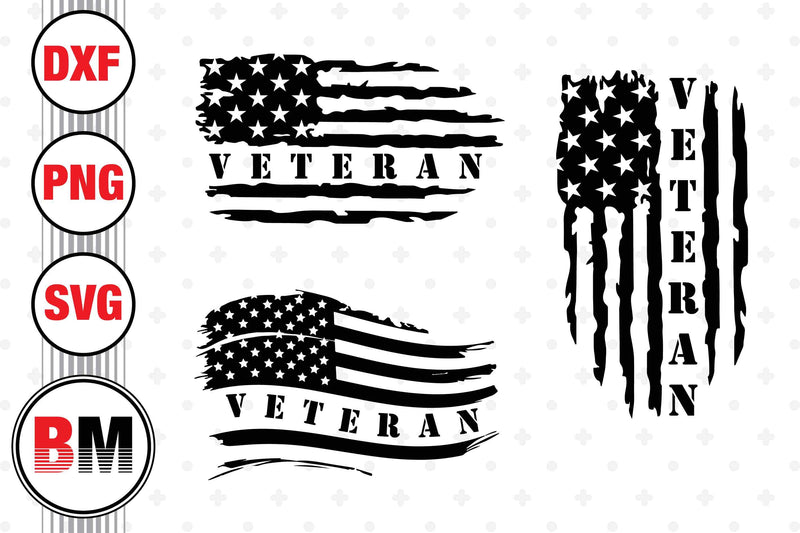 Veteran US Flag SVG, PNG, DXF Files - So Fontsy