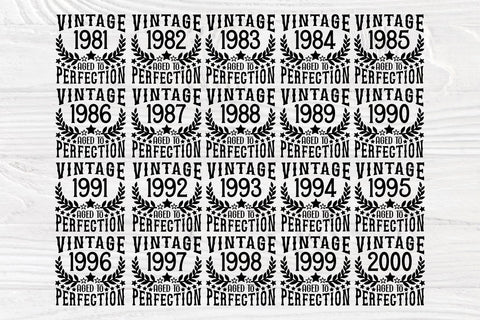 Download Vintage Birthday Svg Aged To Perfection Svg Png So Fontsy