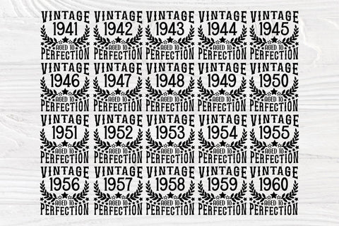 Download Vintage Birthday Svg Aged To Perfection Svg Png So Fontsy