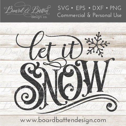 Download Vintage Sign Label Let It Snow Svg File So Fontsy