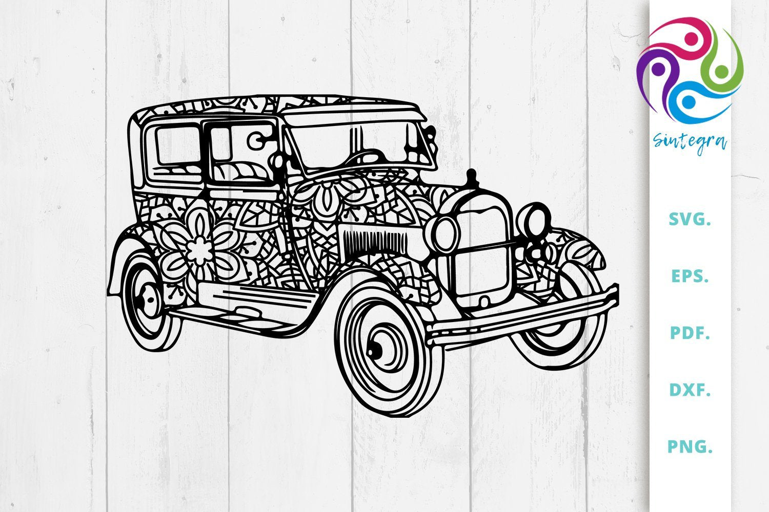 Download Vintage Zentangle Car Svg Cut File So Fontsy