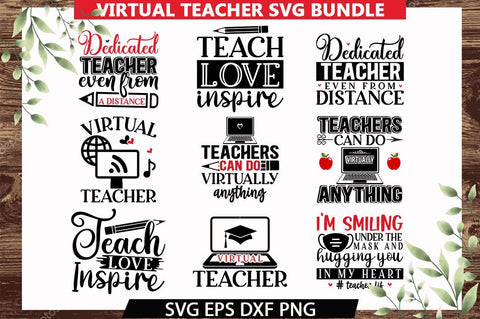 Download Virtual Teacher Svg Bundle Teacher Strong Svg Virtual Learning Svg Distance Learning So Fontsy