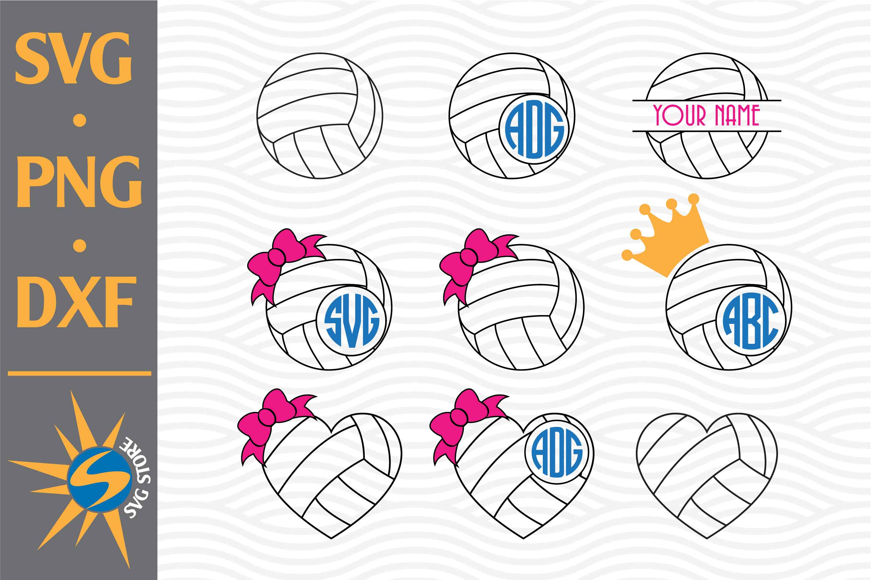 Download Volleyball Monogram Svg Png Dxf Digital Files Include So Fontsy