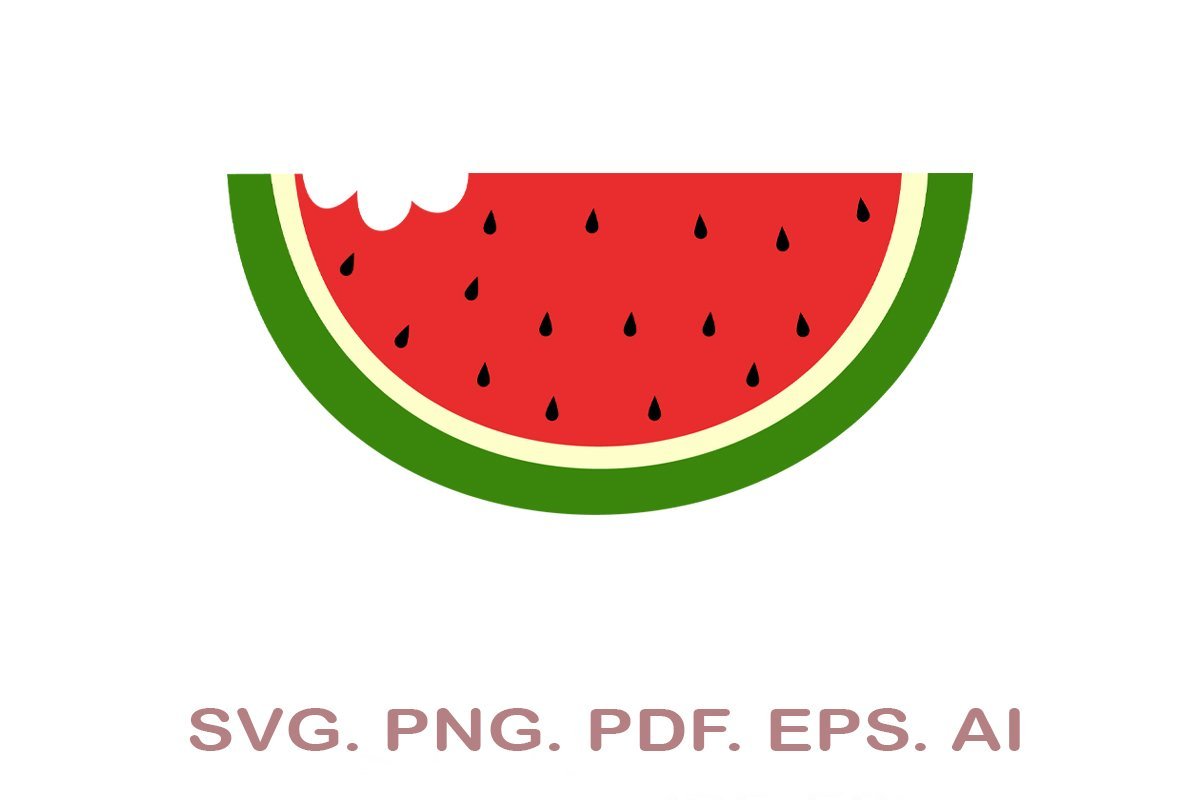 Download Watermelon Svg And Png Files Clipart Watermelon Print Ai And Svg Digital Download Cricut Cut Files Watermelon Silhouette Cut Files Digital Prints Art Collectibles Vadel Com