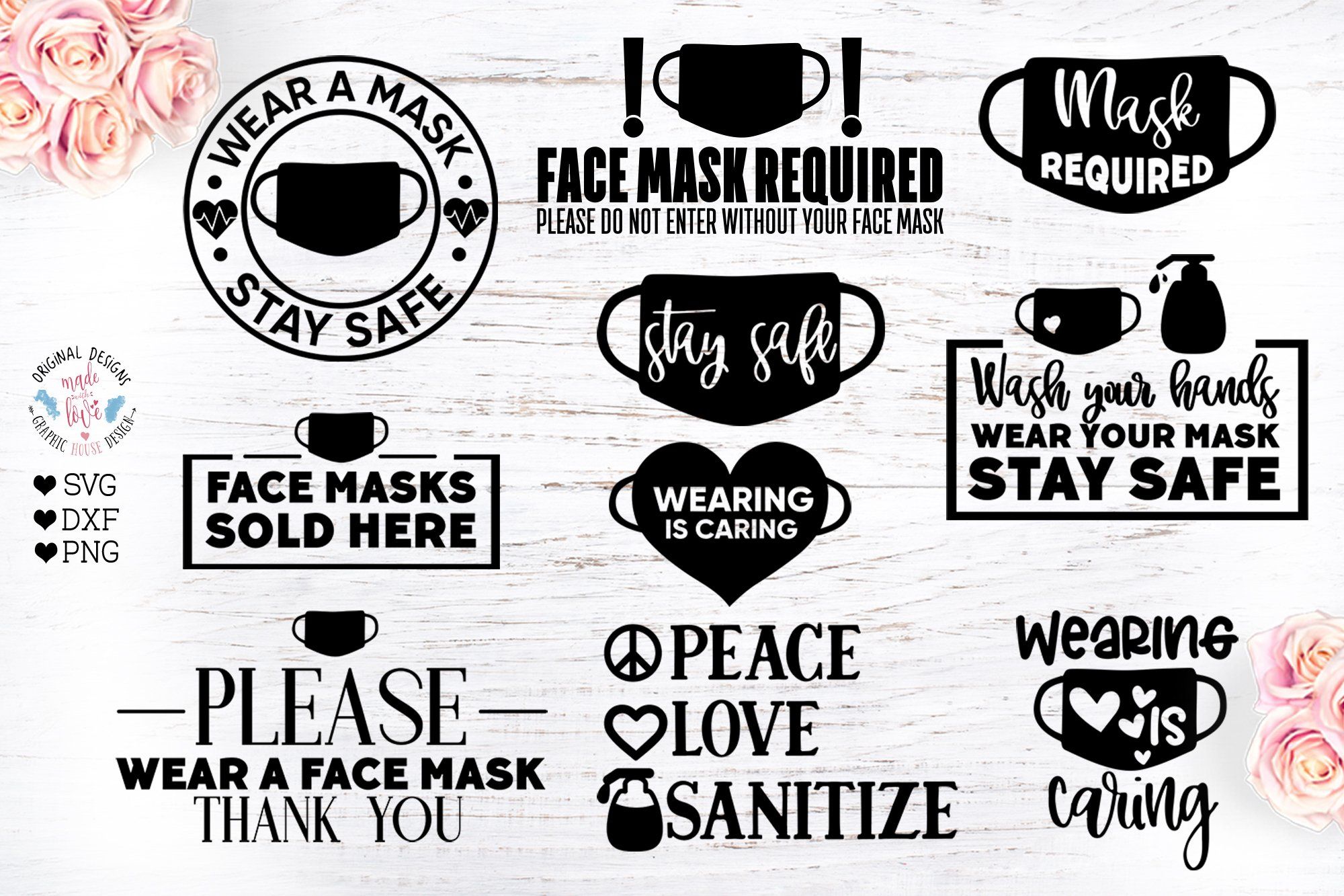 Download Wear A Face Mask Quotes Bundle So Fontsy