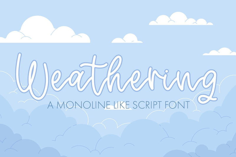 Weathering - A Monoline Script Font - So Fontsy