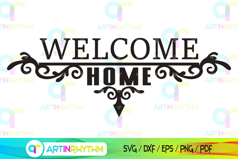 Download Welcome home porch door sign svg - So Fontsy