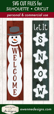 Download Welcome Snowman Let It Snow Winter Vertical Svg So Fontsy