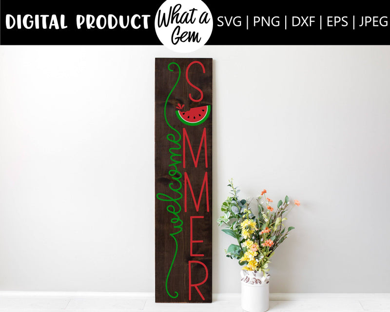 Download Welcome Summer Porch Sign SVG | Watermelon Porch Sign ...