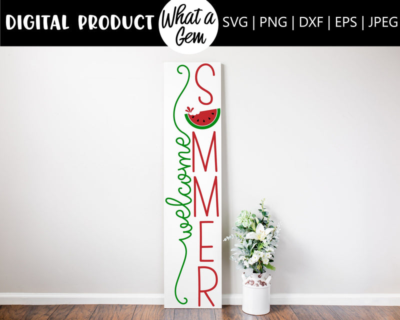 Download Welcome Summer Porch Sign SVG | Watermelon Porch Sign ...