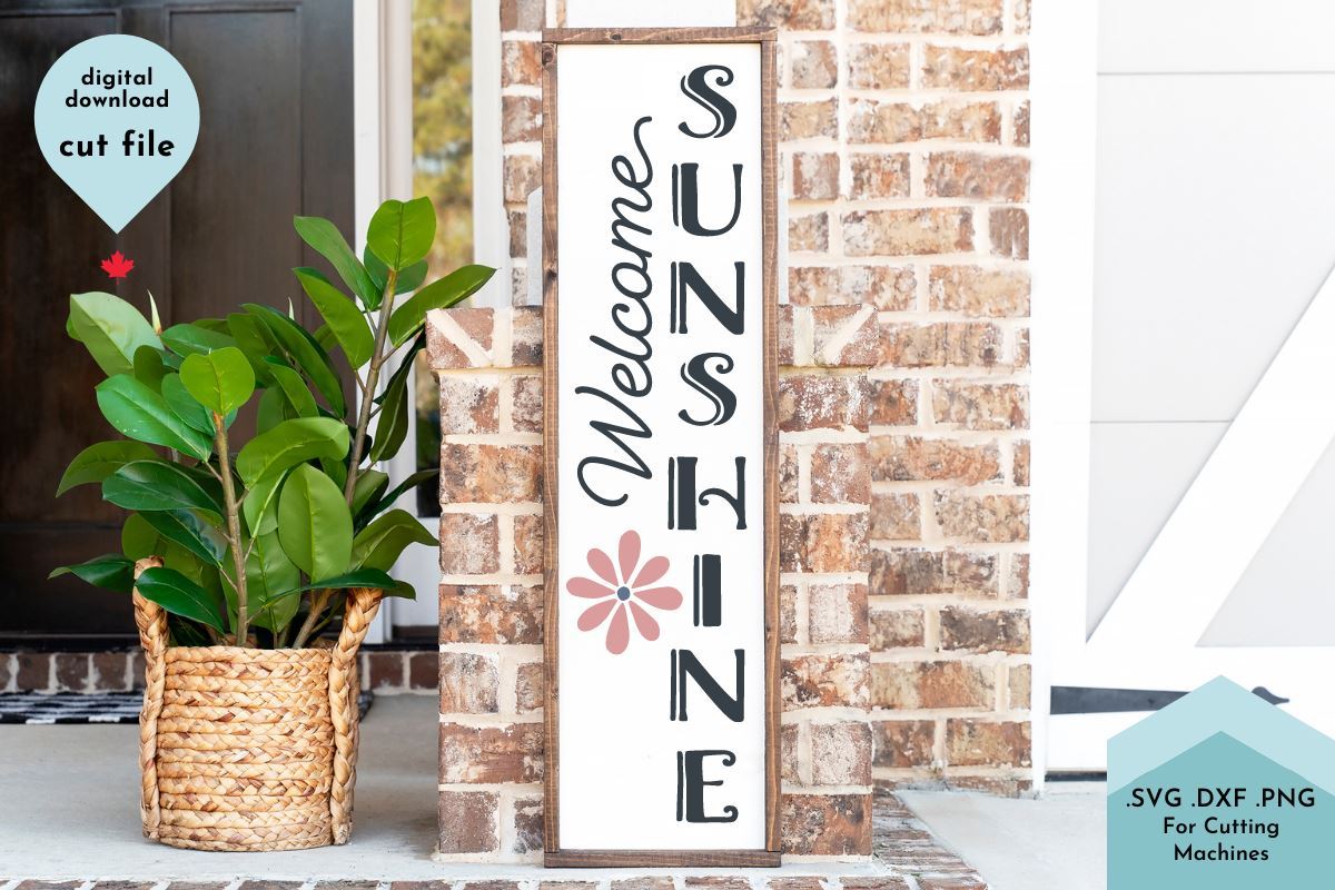 Download Welcome Summer Svg Cut File Front Porch Vertical Sign So Fontsy