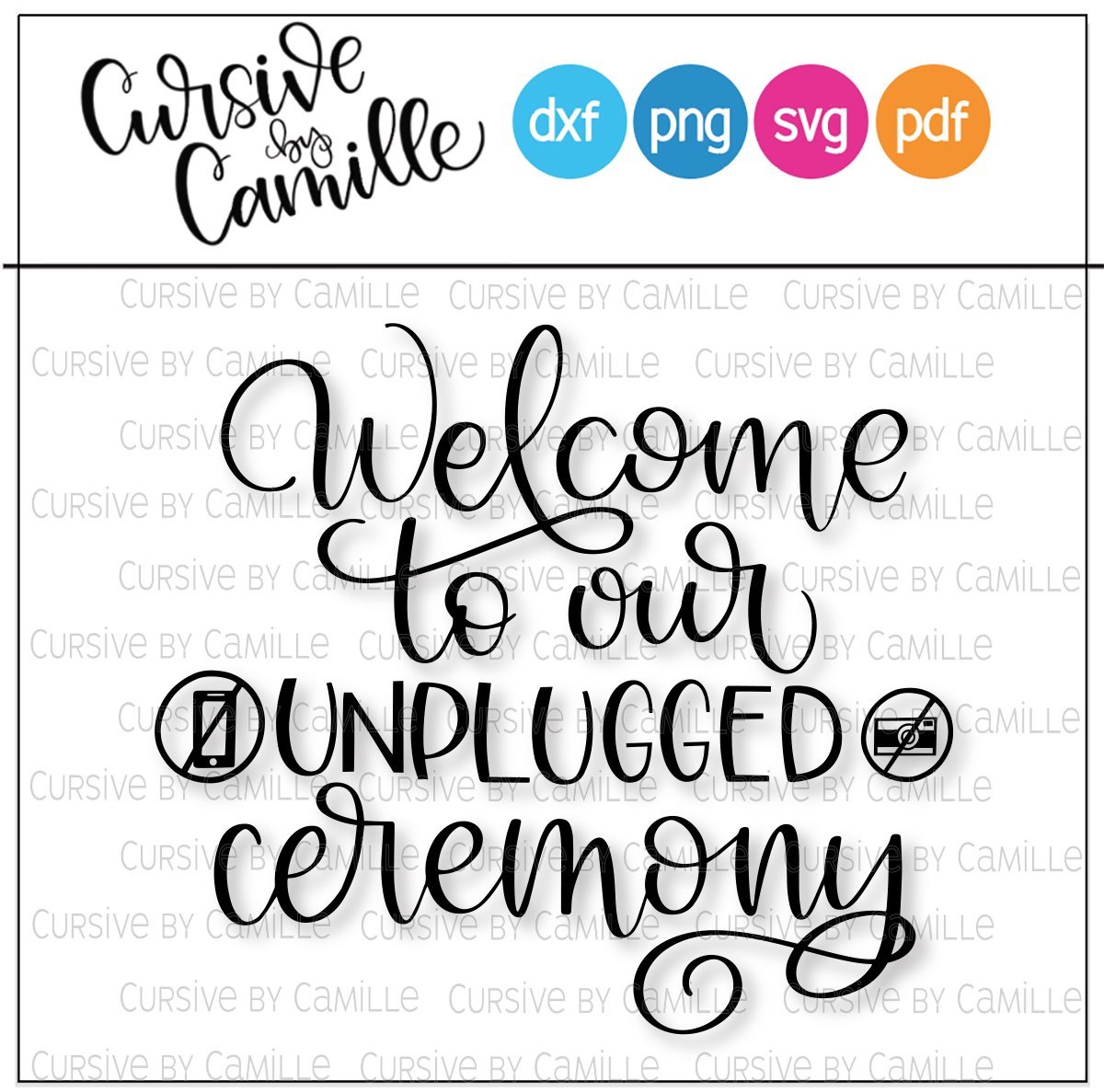 Welcome To Our Unplugged Ceremony Cut File So Fontsy