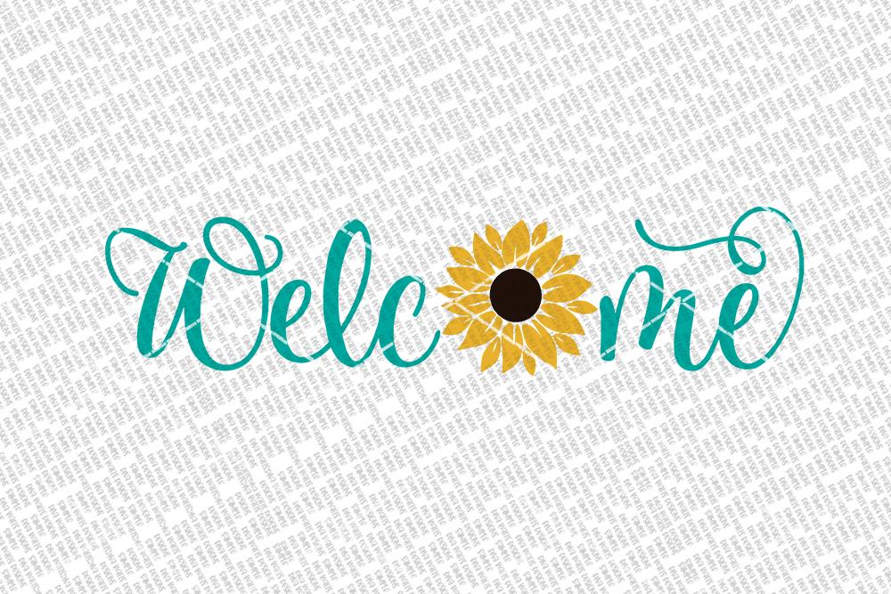 Welcome With Sunflower SVG | Farmhouse Sign | DXF and More - So Fontsy