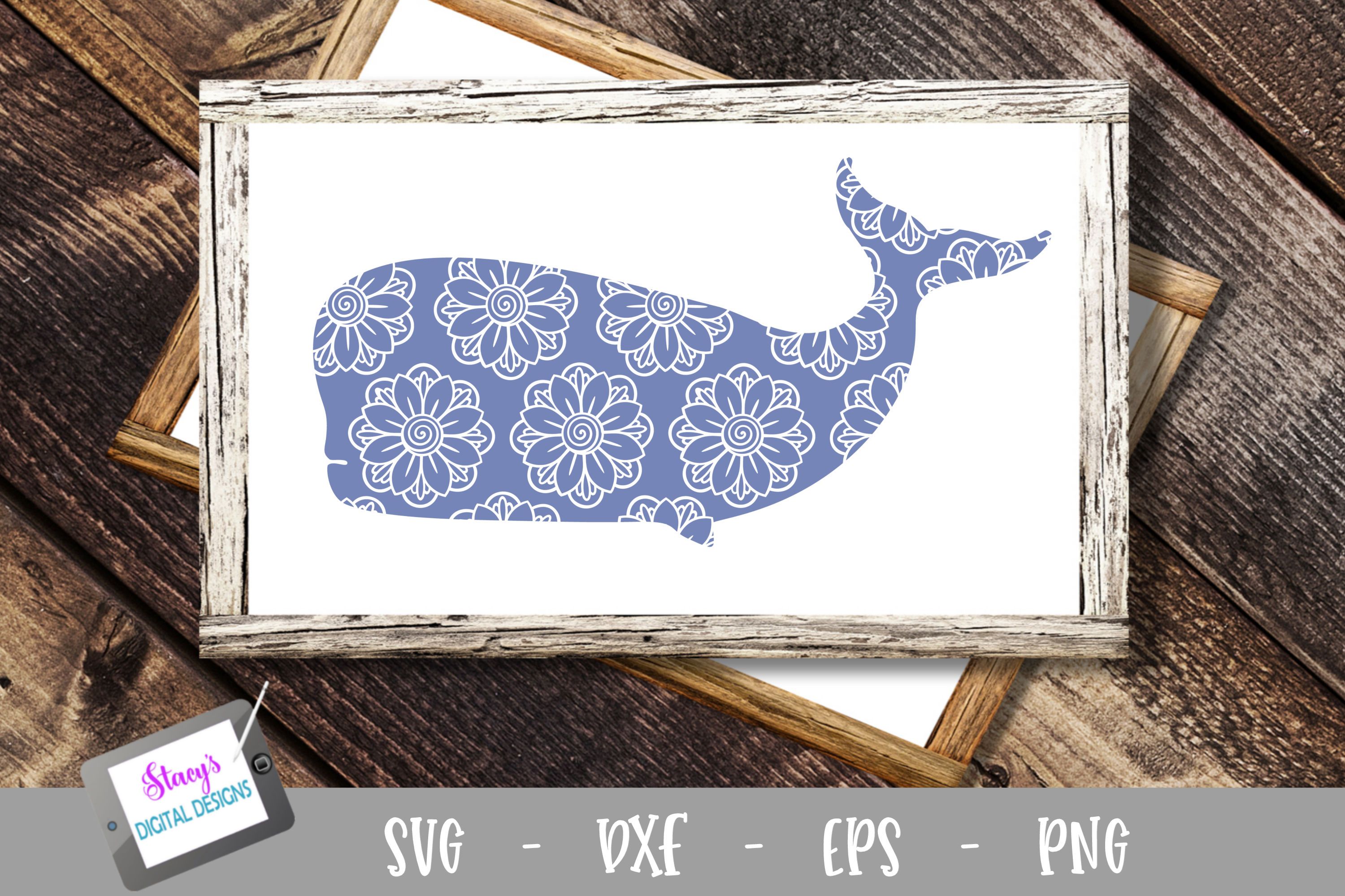 Download Whale Svg Whale With Floral Mandala Pattern So Fontsy