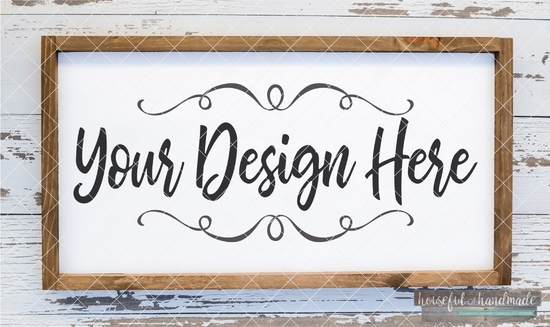 Download White Framed Farmhouse Wood Sign Mockup Digital File So Fontsy