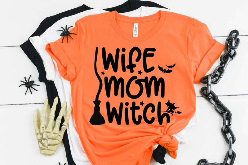 Wife Mom Witch Halloween SVG - Funny Halloween SVG - So Fontsy