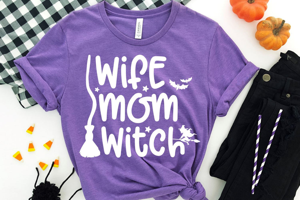 Wife Mom Witch Halloween Svg Funny Halloween Svg So Fontsy