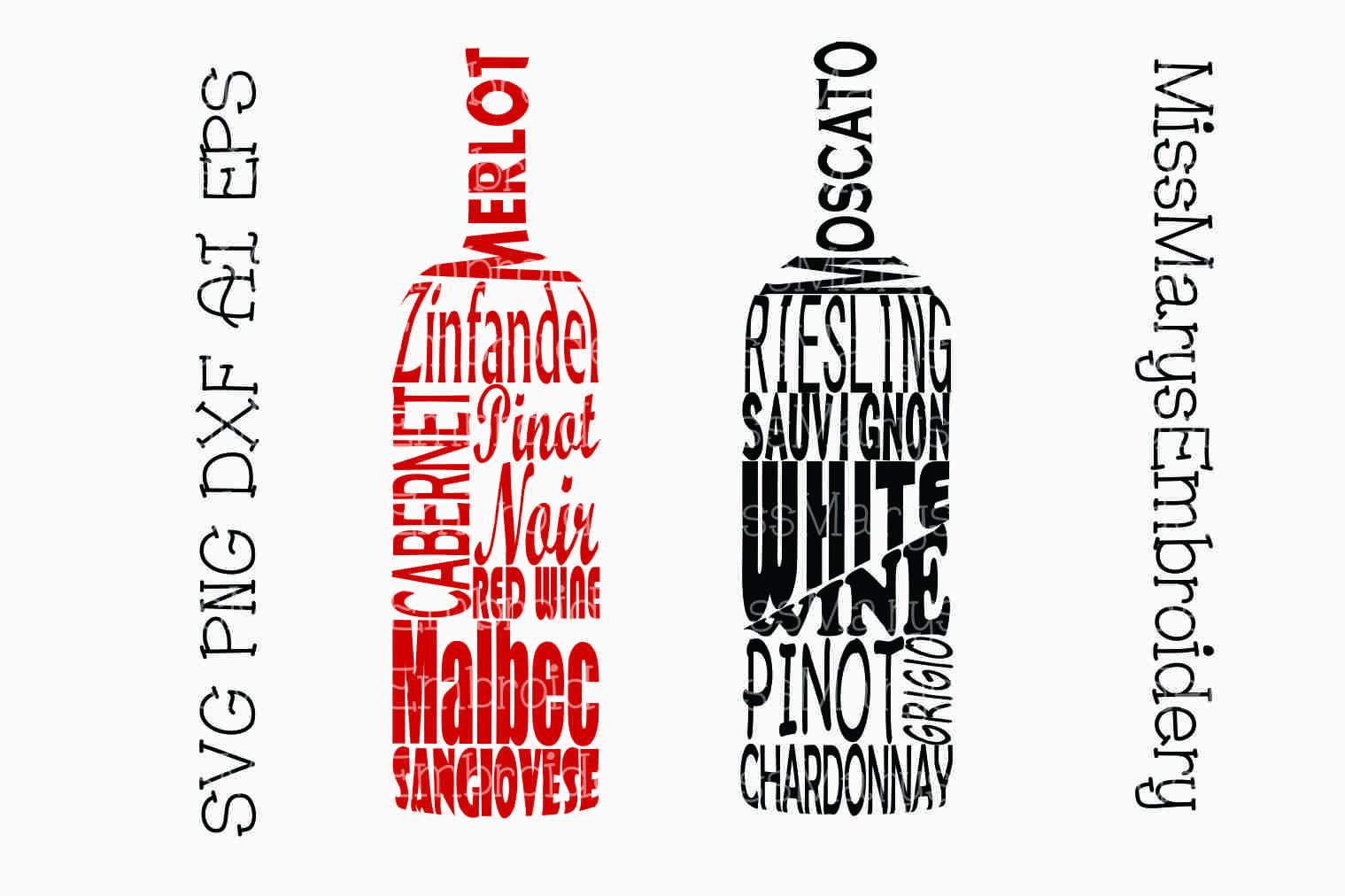 Download Wine Bottle Words So Fontsy