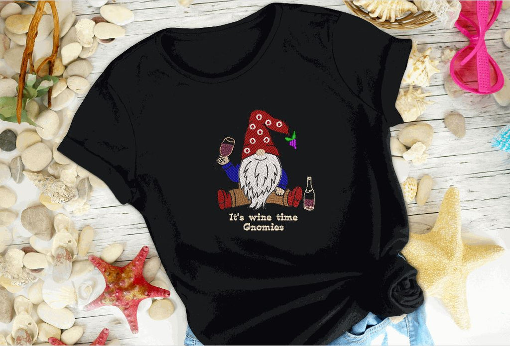 Wine Gnome Machine Embroidery Design - So Fontsy
