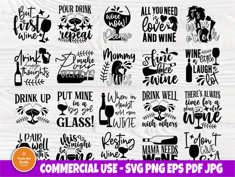 Download Wine Svg Bundle Wine Glasses Shirt Drinking Svg So Fontsy