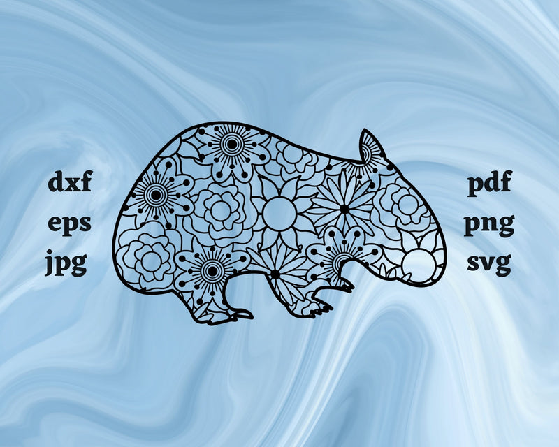 Wombat Mandala SVG Cut File - So Fontsy