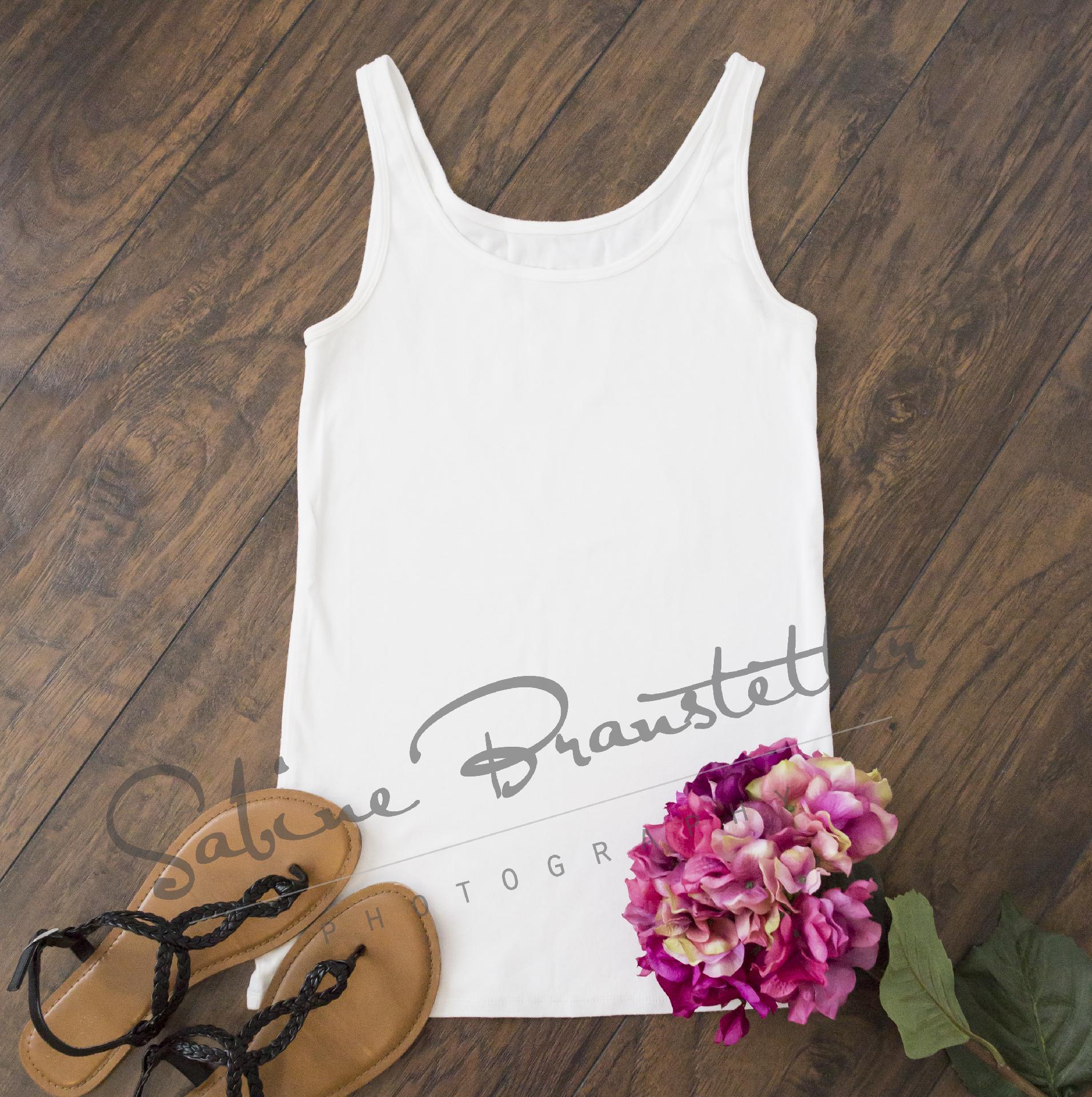 Download Women S White Tank Top Mockup Fabolouse Day Styled Stock Photography Mock Up Square Image So Fontsy