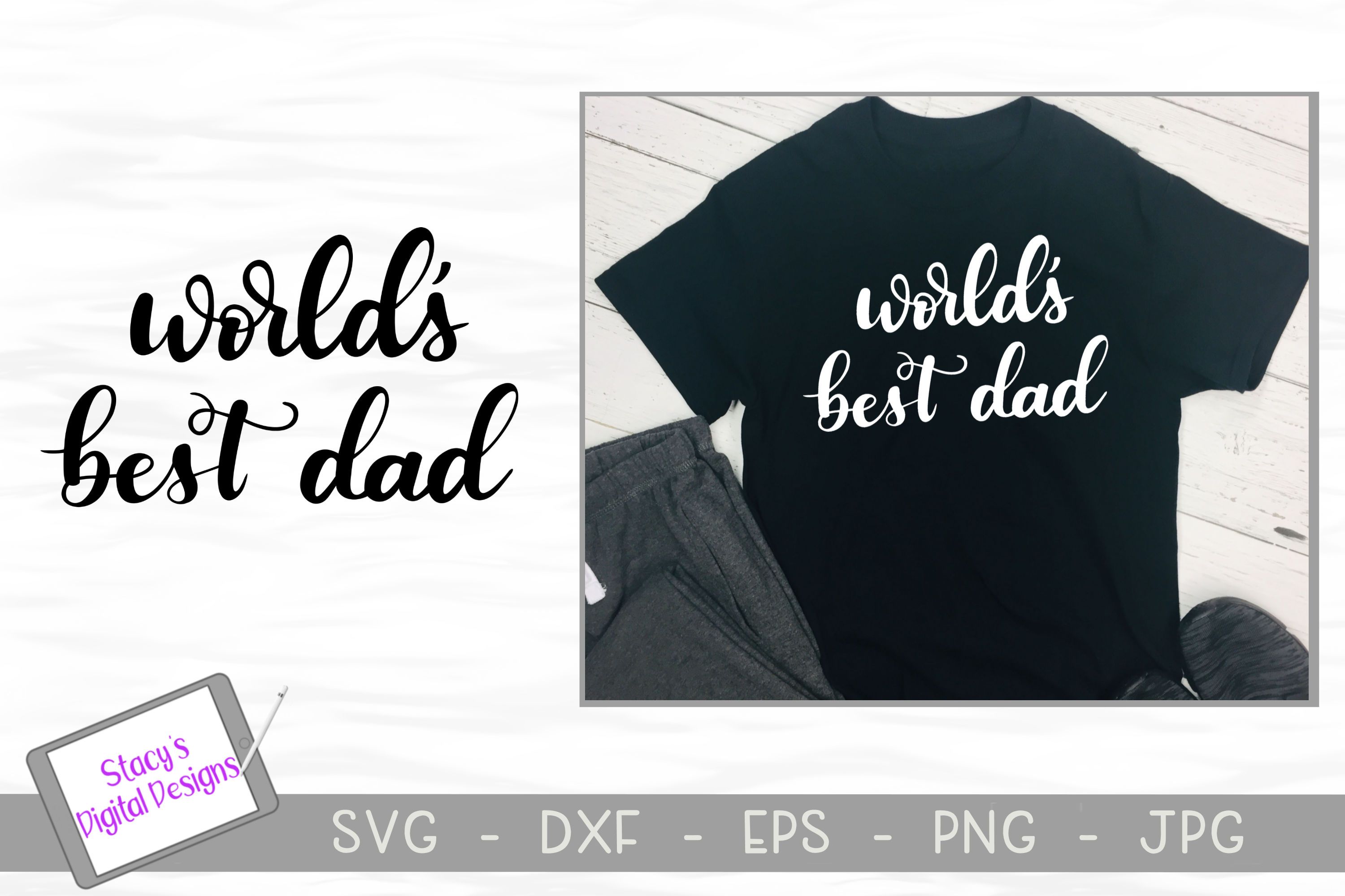 Download World S Best Dad Svg Handlettered Dad Svg So Fontsy