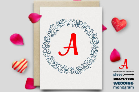 Download Wreath Svg Bundle Cut File For Family Monogram Mailbox Wedding Card So Fontsy