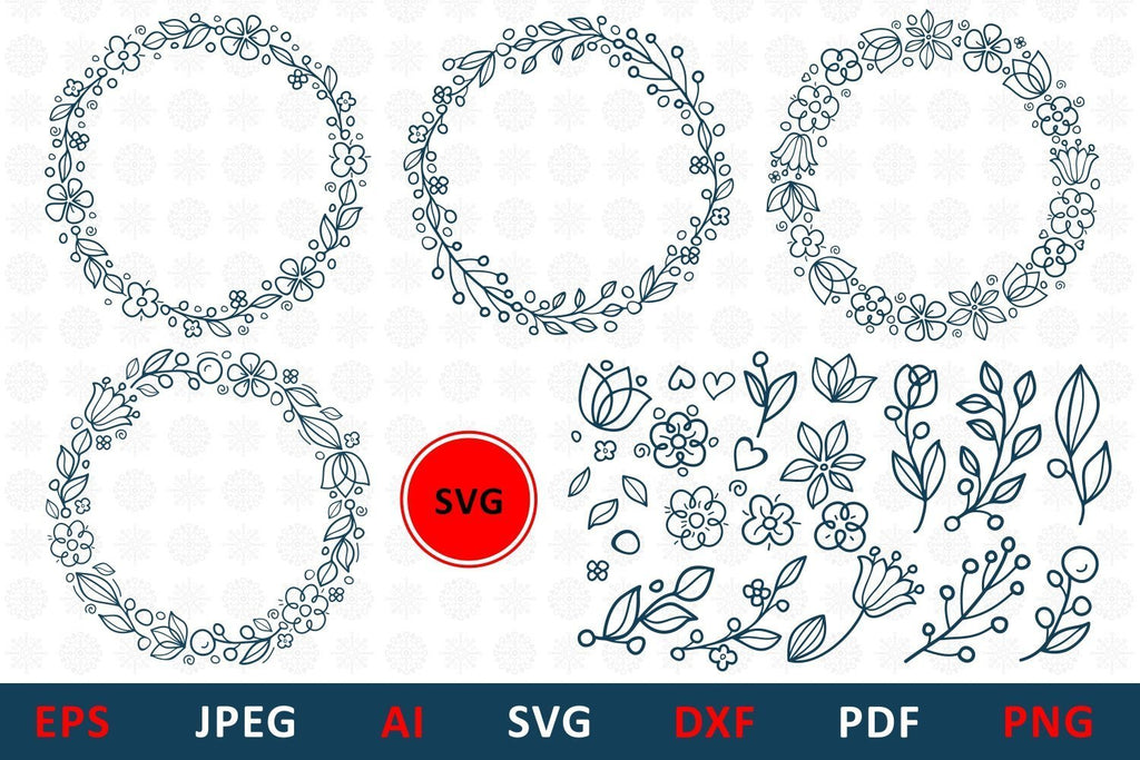 Download Wreath SVG bundle cut file for Family Monogram, Mailbox ...