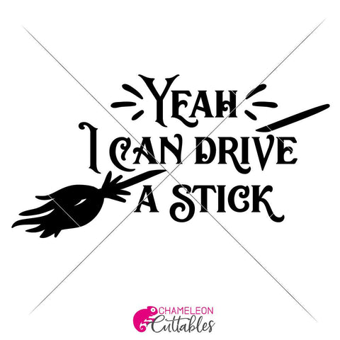 Download Yeah I Can Drive A Stick Funny Halloween Svg For Car Decal So Fontsy