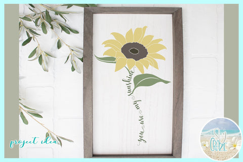 Download You Are My Sunshine Flower With Quote Bundle Svg Files For Cricut Silh So Fontsy