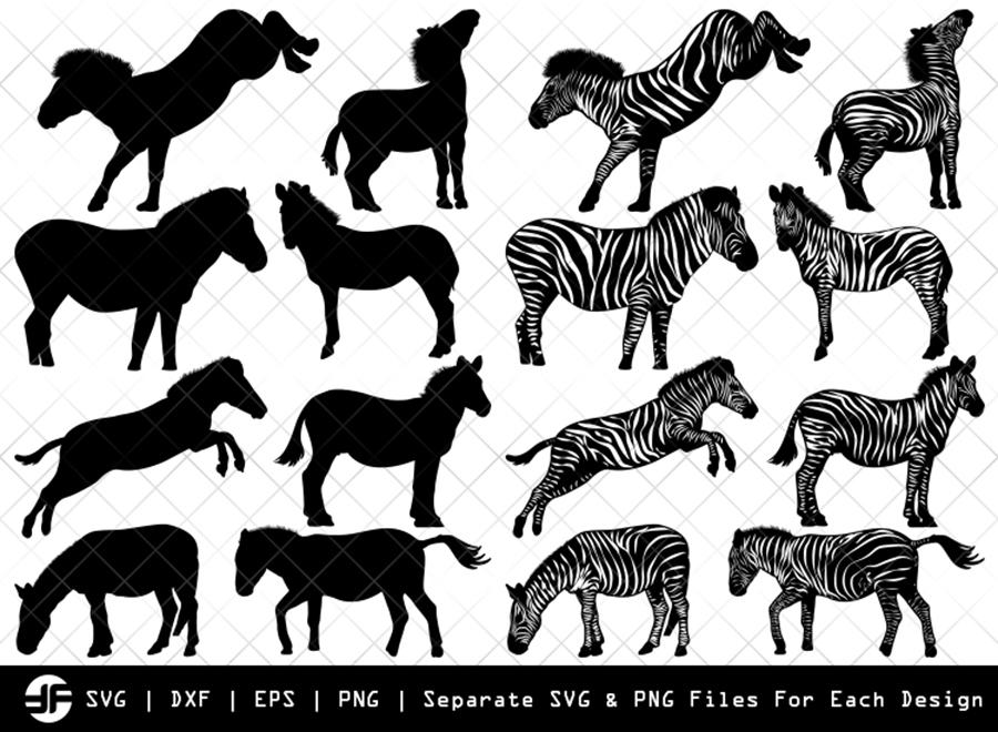 Download Zebra Svg Animal Silhouette Clipart Cut Files Png Dxf Eps Clip Art Art Collectibles Kromasol Com