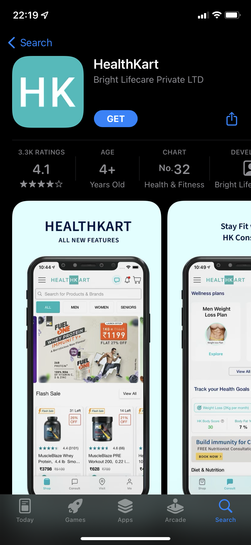healthkart mobile app 