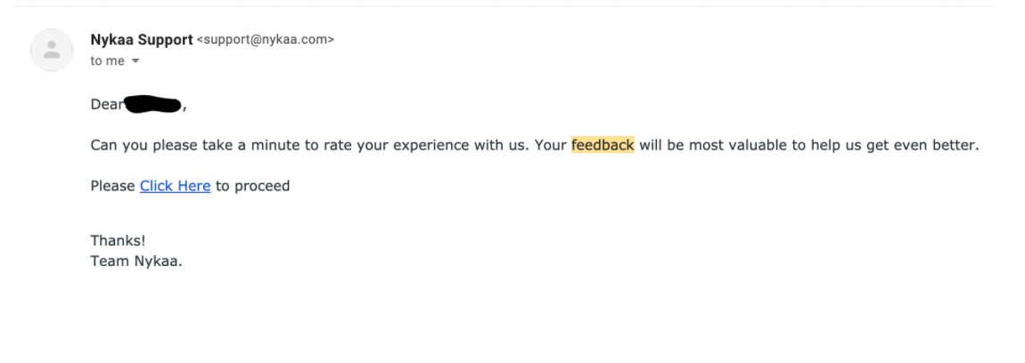 order feedback emails