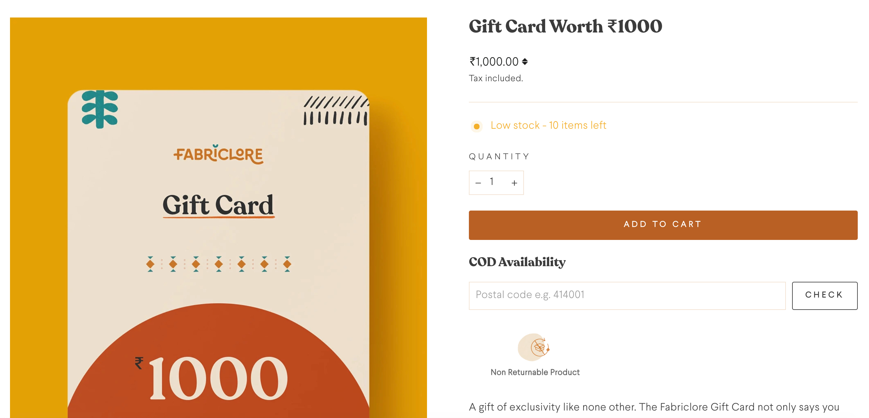 fabriclore gift cards on shopify