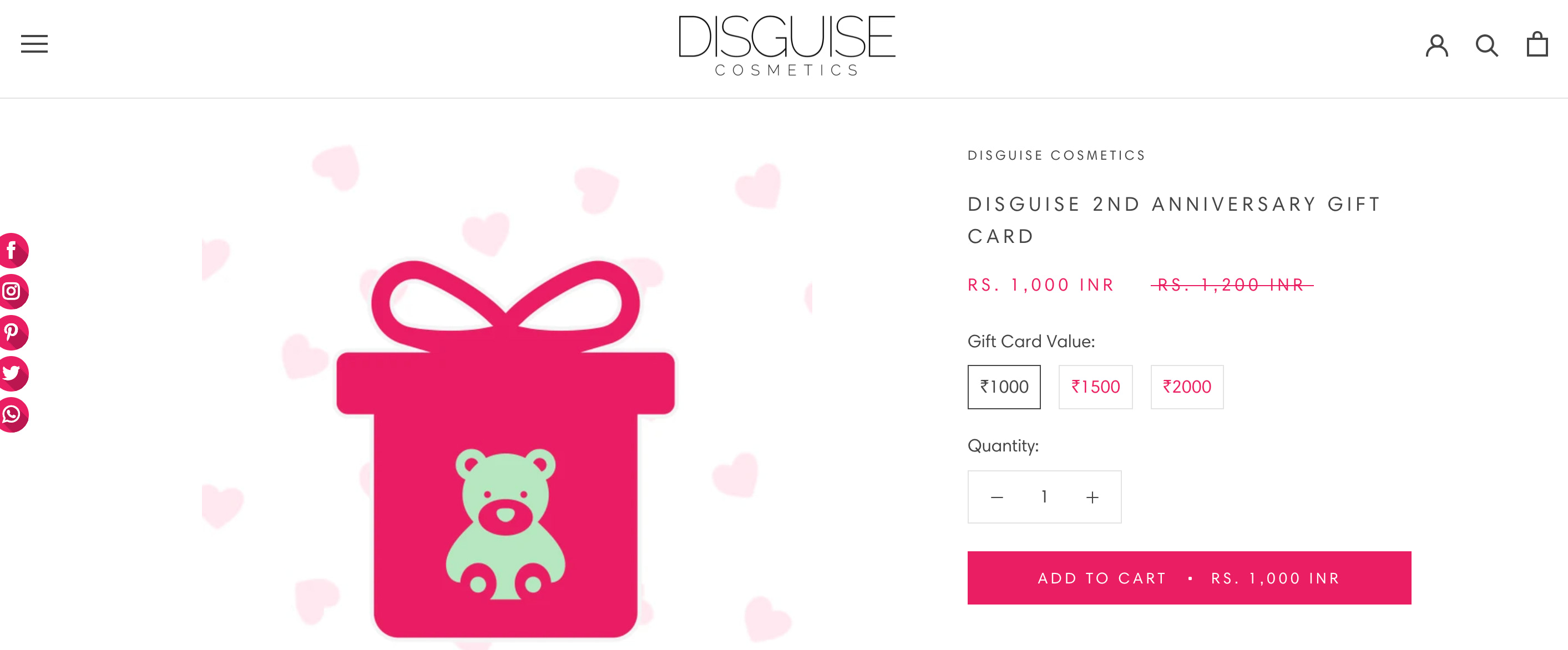 disguise cosmetics - shopify gift cards 