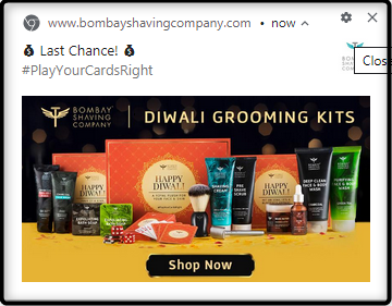 bombay shaving company web push example