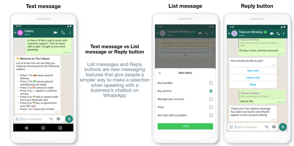 whatsapp business api interactive messages 