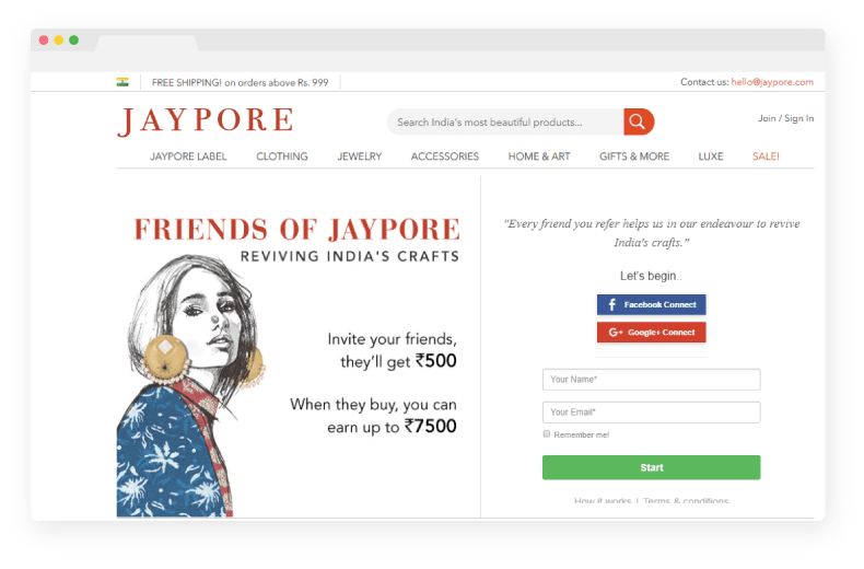 jaypore referral program